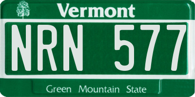 VT license plate NRN577