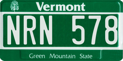 VT license plate NRN578