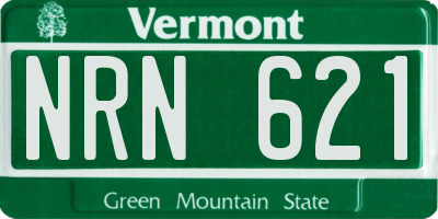 VT license plate NRN621