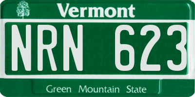 VT license plate NRN623