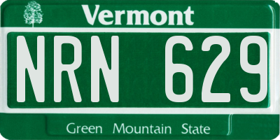 VT license plate NRN629