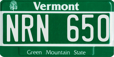 VT license plate NRN650