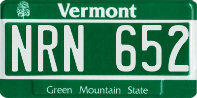 VT license plate NRN652