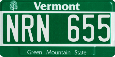 VT license plate NRN655