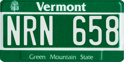 VT license plate NRN658