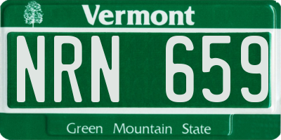 VT license plate NRN659