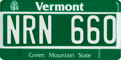 VT license plate NRN660