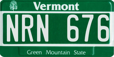 VT license plate NRN676