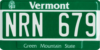 VT license plate NRN679
