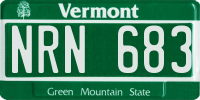 VT license plate NRN683