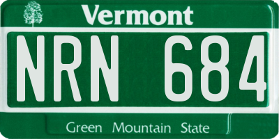 VT license plate NRN684