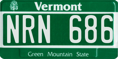 VT license plate NRN686