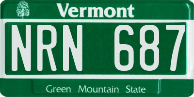 VT license plate NRN687