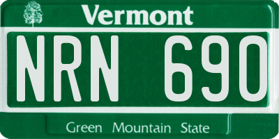 VT license plate NRN690