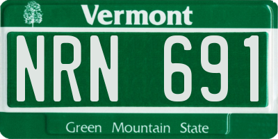 VT license plate NRN691