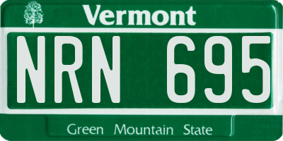 VT license plate NRN695