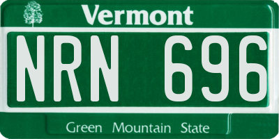 VT license plate NRN696