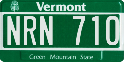 VT license plate NRN710