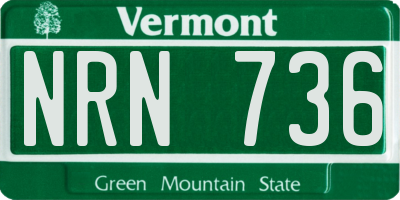 VT license plate NRN736