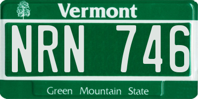 VT license plate NRN746