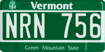 VT license plate NRN756