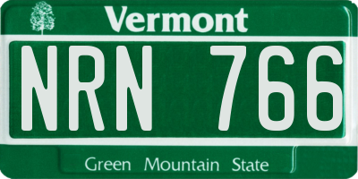 VT license plate NRN766