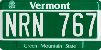 VT license plate NRN767