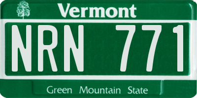 VT license plate NRN771