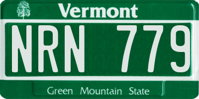 VT license plate NRN779