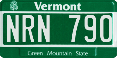 VT license plate NRN790