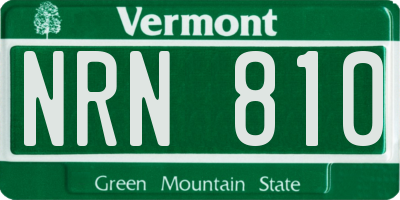 VT license plate NRN810