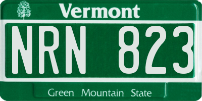 VT license plate NRN823
