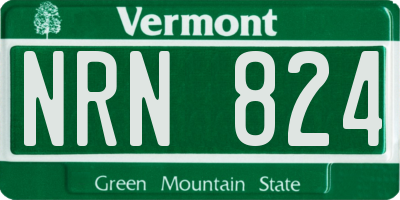 VT license plate NRN824