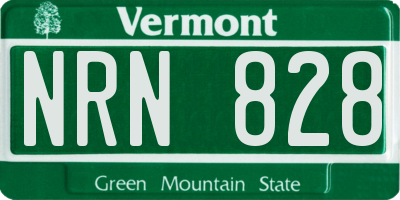 VT license plate NRN828