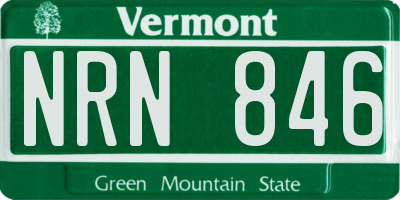 VT license plate NRN846