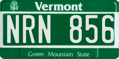 VT license plate NRN856