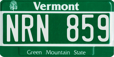 VT license plate NRN859