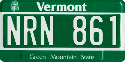 VT license plate NRN861