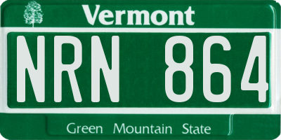 VT license plate NRN864