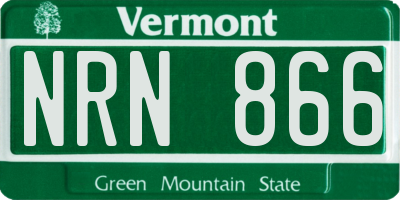 VT license plate NRN866