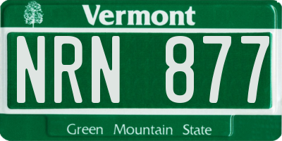 VT license plate NRN877
