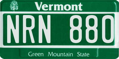 VT license plate NRN880
