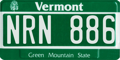 VT license plate NRN886