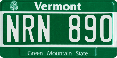 VT license plate NRN890