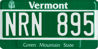 VT license plate NRN895