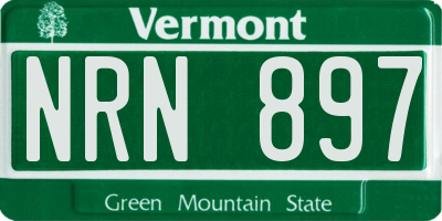 VT license plate NRN897