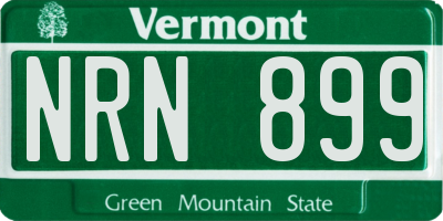 VT license plate NRN899
