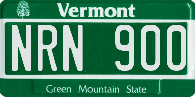 VT license plate NRN900