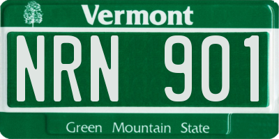 VT license plate NRN901