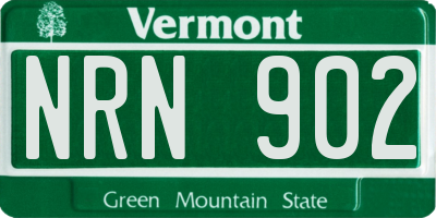 VT license plate NRN902